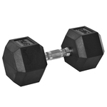 HOMCOM rubberen halter, duurzaam, zeshoekige vorm, perfect voor kantoor of thuis, 20 KG, antislip, zwart | Aosom.nl