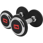 HOMCOM Dumbbell Set, 20 kg, 2-in-1, verstelbaar voor thuisfitness, voor spieropbouw, 21,5 x 21,5 x 3,8 cm, Rood, Zwart | Aosom.nl