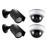 Smartwares dummy-camera CS44D led 9,5 cm staal zwart 3-delig