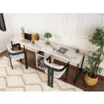 Bureau 2 personen TWINNA 240 cm antraciet/zwart