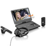 Portable 10"" DVD-speler met USB-hoofdtelefoon-ophangbeugel Lenco Zwart