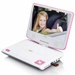 LENCO DVP-910BU - Portable 9" DVD-speler met USB-hoofdtelefoon en ophangbeugel - Blauw/zwart