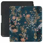 Lunso Kobo Aura edition 2 hoes (6 inch) - Vegan Leren Saffiano sleepcover - Zwart