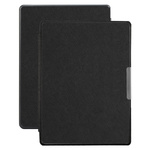 Lunso - Kobo Aura H20 edition 1 hoes (6.8 inch) - Vegan Saffiano Leren sleepcover Clip - Zwart