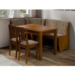 Eethoek JOYCE met tafel en stoelen donkerbruin