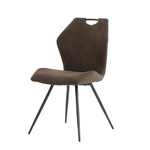 Tenzo eetkamerstoel Lex (2 stuks) - velvet - donkerblauw - Leen Bakker