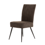 Leren eetkamerstoel comfort, oranje leer, oranje keukenstoelen