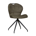 Leren eetkamerstoel comfort, bruin leer, bruine keukenstoelen