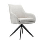 Leren eetkamerstoel comfort, zwart leer, zwarte keukenstoelen