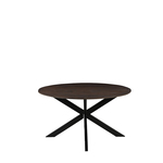 LABEL51 Eetkamertafel Otis - Espresso - Mangohout - 130 cm - Rond