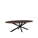 LABEL51 Eetkamertafel James - Espresso - Mangohout - 240 cm - Ovaal