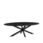 LABEL51 Eetkamertafel James - Espresso - Mangohout - 210 cm - Ovaal
