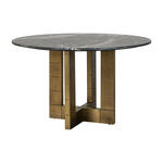 Richmond Ovale Eettafel Brodman Marmer, 200 x 100cm - Wit - Ovaal