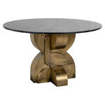 Richmond Eettafel Blackbone Eiken en Brass, 260 x 100cm - Zwart