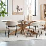 Richmond Ovale Eettafel Clayton 220 x 115cm - Beige - Ovaal