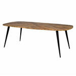 ZILT Ronde Eettafel Jalil Marmerlook, 104cm - Zwart