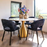 Tower Living Ronde Eettafel Belvedere Mangohout, 130cm - Bruin