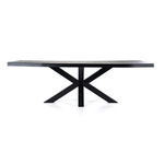 Eettafel Modern Barok 180cm wit zilver/ 37903