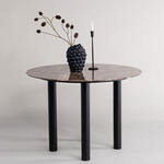 Boomstam tafel met spinpoot 200x100cm zwart