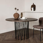 Boomstam tafel met spinpoot 240x100cm zwart