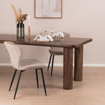DTP Home Eettafel Soho Deens ovaal, Betonlook, 210 x 110cm - Zwart
