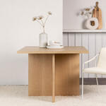 Boomstam tafel met spinpoot 200x100cm zwart