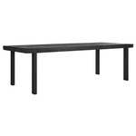 Eettafel Brigitte rechthoekig - naturel/zwart - 180x90 cm - Leen Bakker