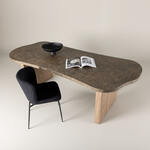 Nohr Ronde Eettafel Tu Marmerlook, 110cm - Beige