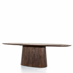 Eettafel Aron ovaal 300x110cm bruin