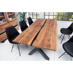 Eetkamertafel Factory - Rough - Mangohout - 180x90 cm