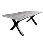 Eettafel WILD 200cm tafelblad 50mm witwashed wild eiken-look grijs - 45087