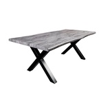 Eettafel WILD 180cm tafelblad 50mm witwashed wild eiken-look grijs - 45086