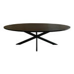 Artistiq Ronde Eettafel Nikkie Hevea hout, 100cm - Zwart