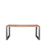 Livingfurn Ovale Eettafel Jesper Mangohout, 240 x 110cm - Zwart - Ovaal
