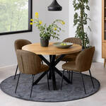 Artistiq Ronde Eettafel Shoua Eiken, 120cm - Bruin