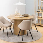 Bendt Ronde Eettafel Torkil 120cm - Naturel