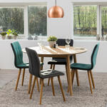 Bendt Uitschuifbare Eettafel Sharalyn Eiken, 200/250/300 x 100cm - Wit