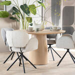 Eleonora Ronde Eettafel Nola Eikenhout, 130cm - Naturel