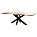 Richmond Organische Eettafel Odile Mangohout, 230 x 110cm - Donkerbruin - Japandi