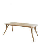 Eleonora Ronde Eettafel Sara Mangohout en travertin, 130cm - Bruin