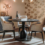 Richmond Ronde Eettafel Maisy Marmer, 114cm - Wit