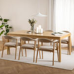 Verlengbare eettafel WENZABIA 120>155 cm dokota eik