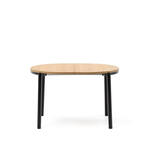 Kave Home Uitschuifbare Ovale Eettafel Montuiri 120-200 x 90cm - Naturel/Zwart - Ovaal