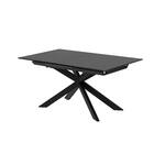 HOMCOM Uitschuifbare Eettafel in Industrieel Ontwerp voor tot 4 Personen, Open Schappen, Flexibel, Metaal, Spaanplaat, Wit
