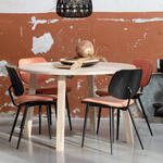 Kave Home Uitschuifbare Eettafel Atminda 160-210 x 90cm - zwart glas