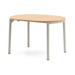 Kave Home Uitschuifbare Eettafel Montuiri Eiken, 120 - 200 x 90cm - Grijs - Ovaal