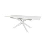 Artistiq Uitschuifbare Eettafel Eloy Faux Marmer, 160 - 200 x 90cm - Wit