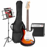 MAX GigKit elektrische gitaar set met o.a. gitaarstandaard - Rood