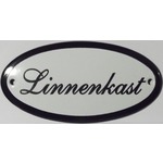Emaille deurbord ovaal Linnenkast