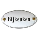 Emaille deurbord ovaal Winkel